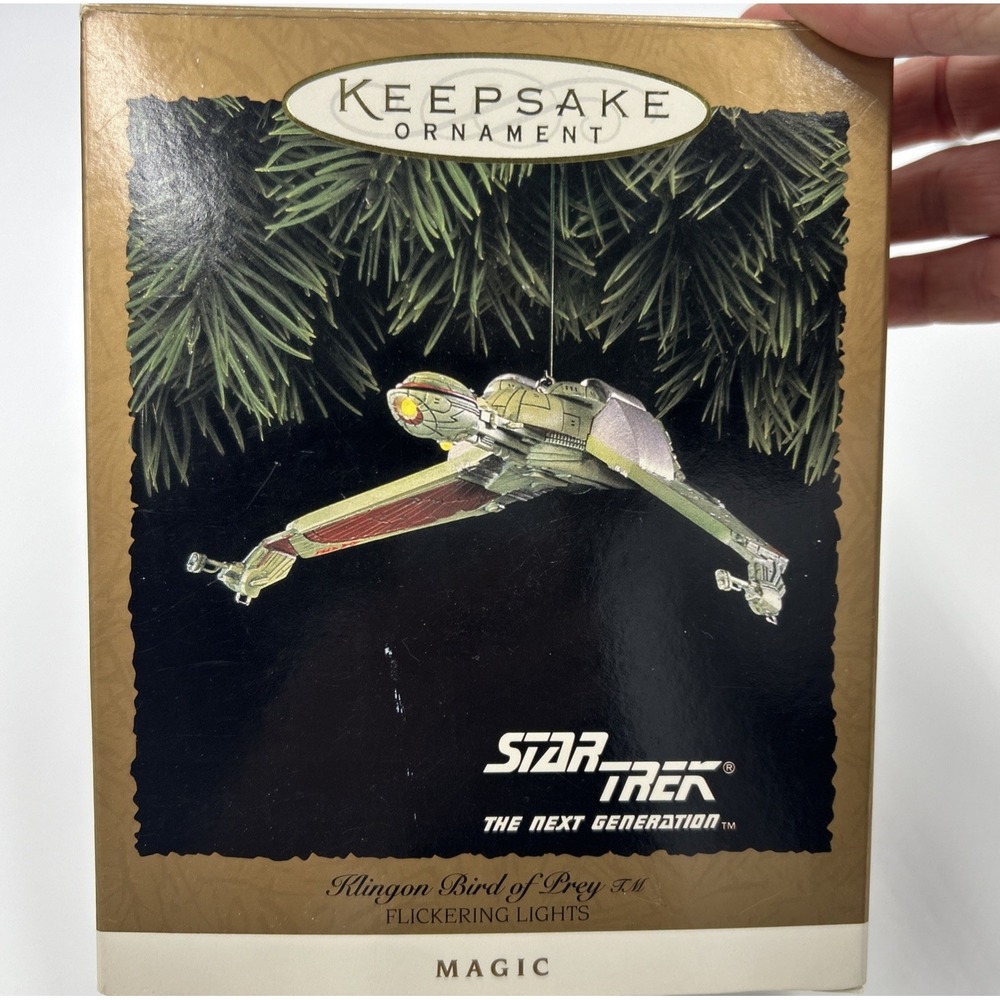 Hallmark Keepsake Star Trek Klingon Bird of Prey Magic Lighted Ornament 1994